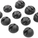 Desk Cable Management Clips – Self-Adhesive Wire Organizer Clips (10-Pack)