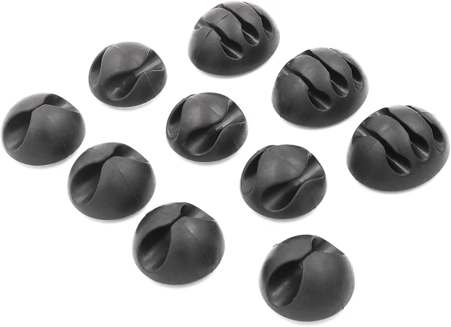 61i6gvdQbjL._AC_UF894,1000_QL80_FMwebp_ Desk Cable Management Clips – Self-Adhesive Wire Organizer Clips (10-Pack) - Image 1