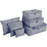 Compression Packing Cubes Set – 6-Piece Travel Organizer for Suitcase